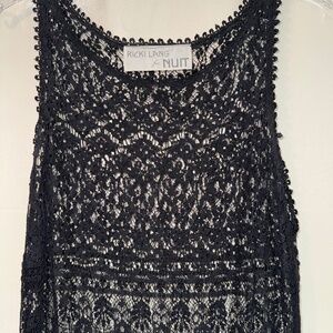 Mid-80's See-thru  Lace Dress ~ Ricki Lang for Nuit